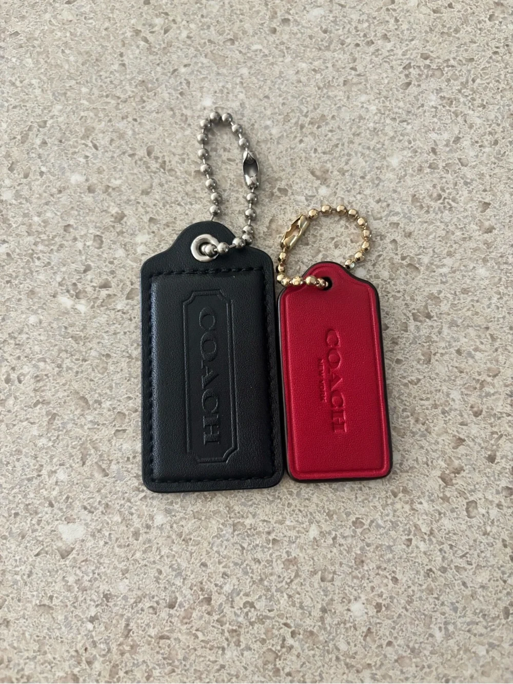 Coach Leather Hangtags – Black & Red